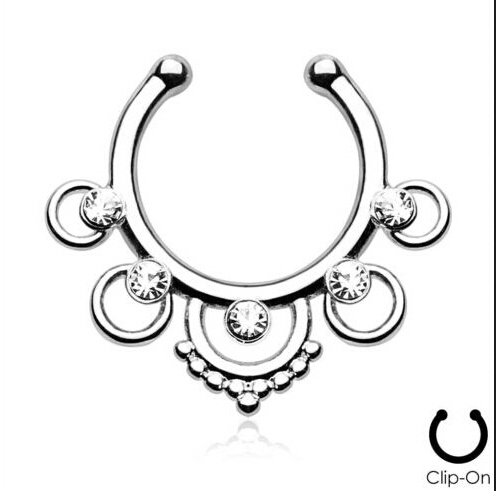 496x491 Belly Piercing Limited Trendy 2015 New Fake Nose Rings Clip