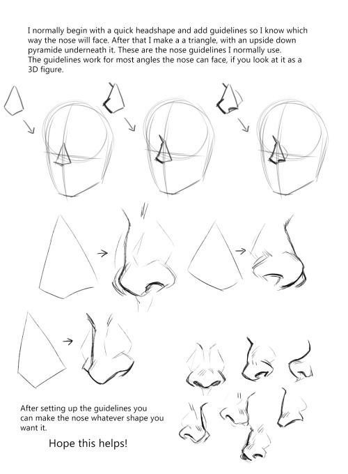 500x680 Some People Requested A Nose Tutorial Some Time Art'N Stuff
