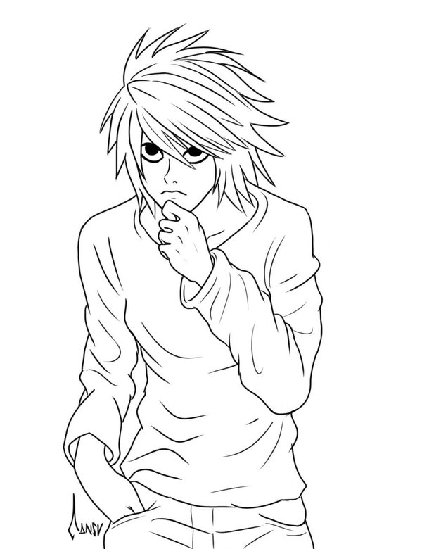 600x780 Death Note Coloring Pages Death Note