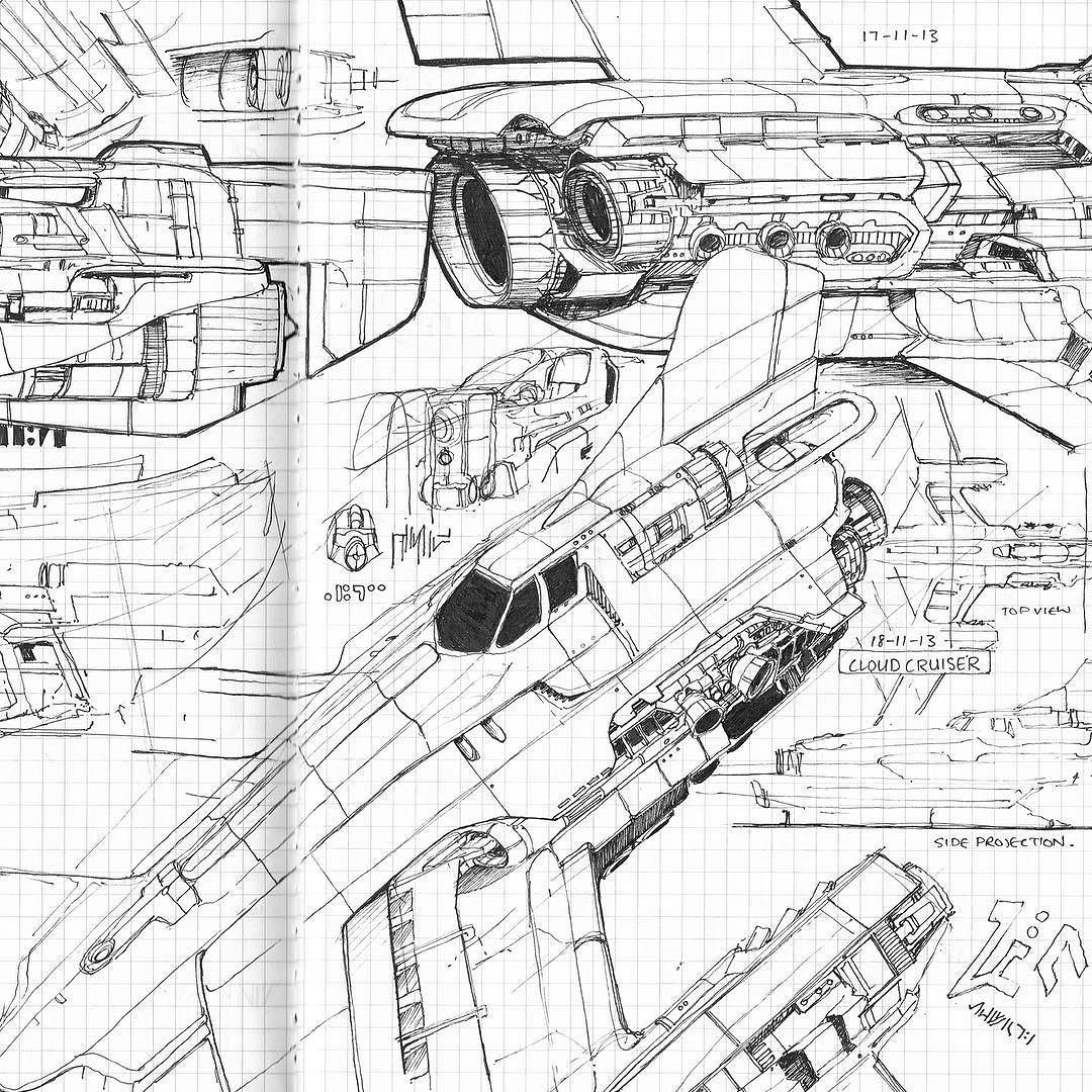1080x1080 Rocket Ship Notebook Sketch Rocket Scribbles