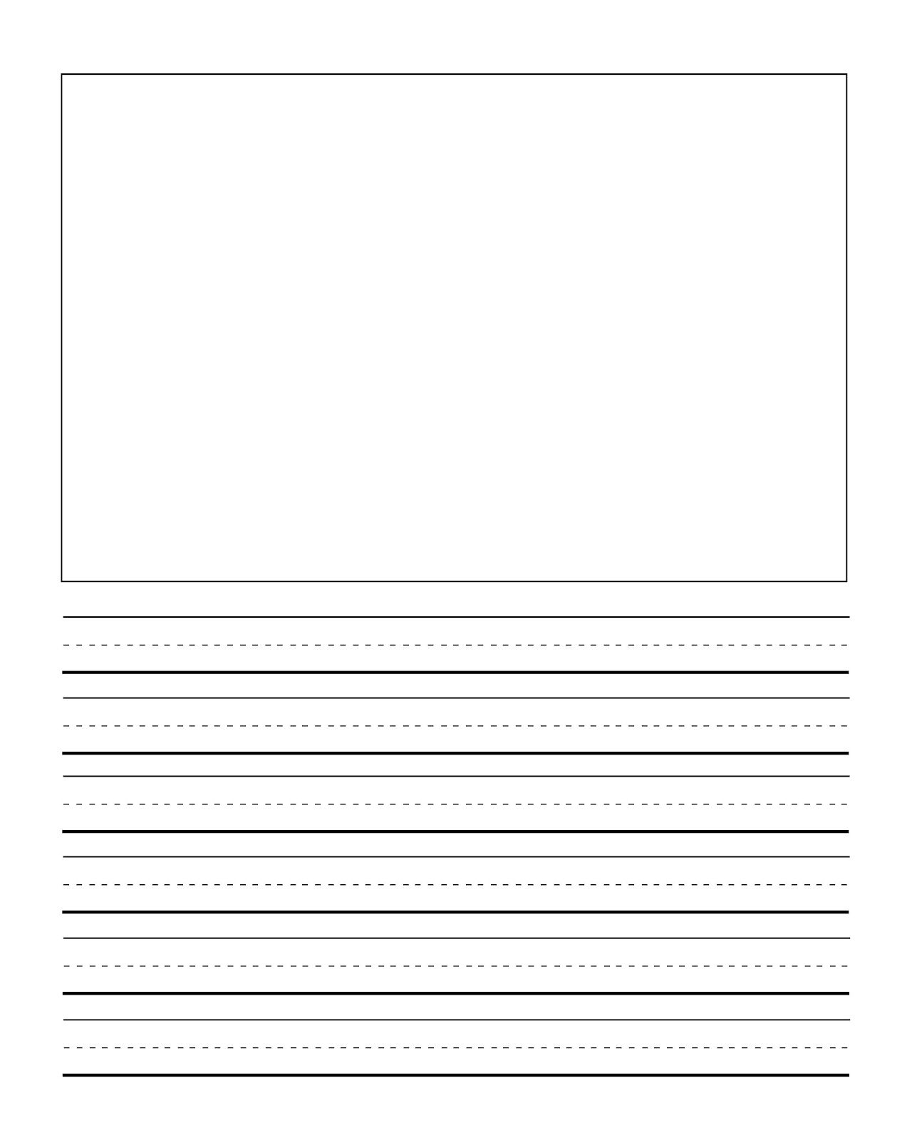 1280x1600 First Grade Writng Paper Template With Picture Journal Writing