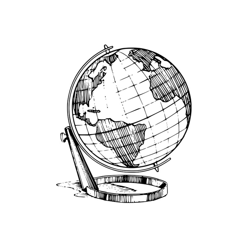 800x800 Globe Drawing Spiral Notebooks By Danny Devoi (Easy.) Redbubble