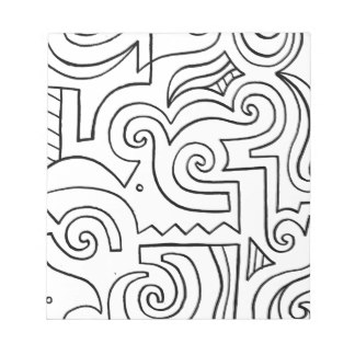 324x324 White Line Drawing Notepads Zazzle