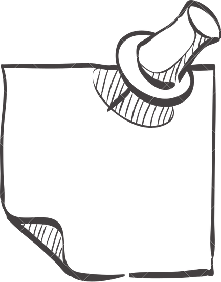 432x550 Sticky Notes Clipart Black And White