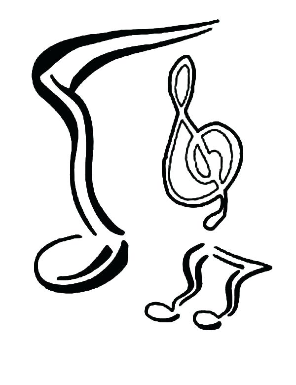 600x780 Coloring Pages Of Music Notes Music Notes Picture Coloring Page