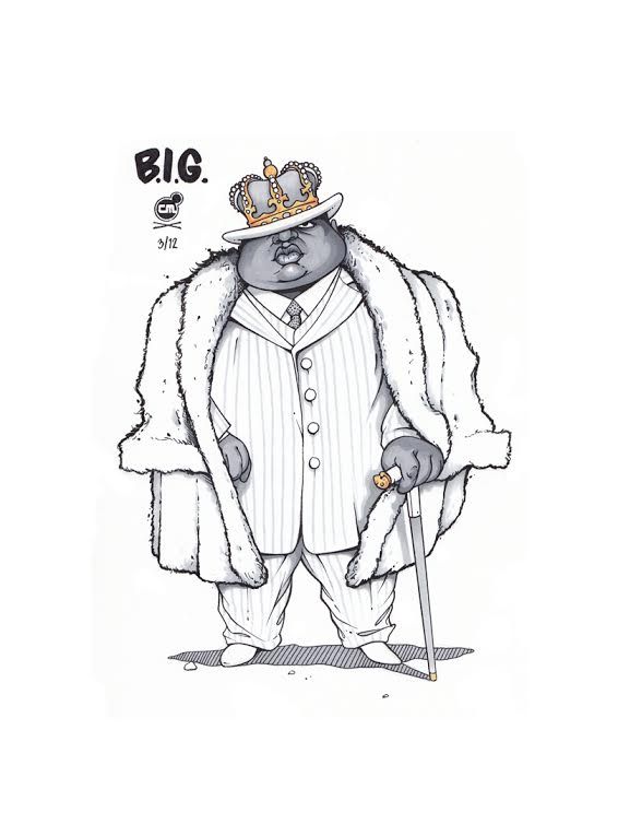 566x754 Illustration Of Notorious B.i.g. By Chris B. Murray For Re