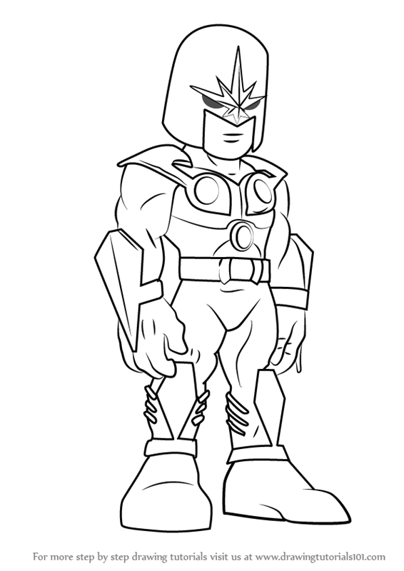 566x800 Learn How To Draw Nova From The Super Hero Squad Show (The Super