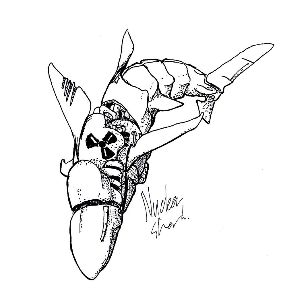 993x1000 Nuclear Shark Desksketch