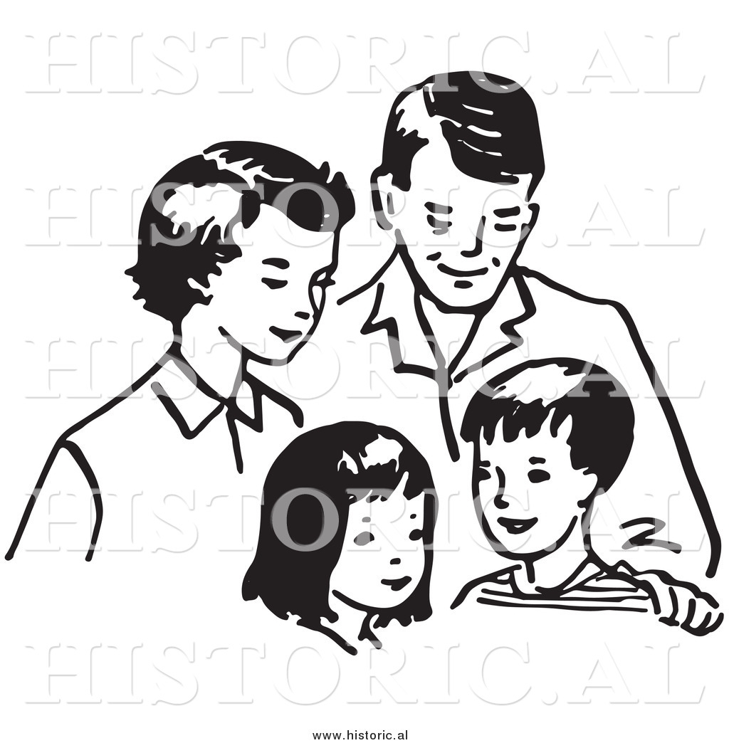 1024x1044 Nuclear Family Clipart Black And White