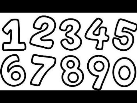 480x360 How To Draw Numbers 1 To 9 For Kid Learn Counting Numbers Coloring