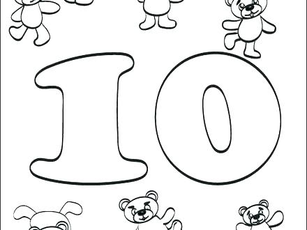 440x330 Coloring Pages Numbers 1 10 Coloring Number Animal Themes Numbers