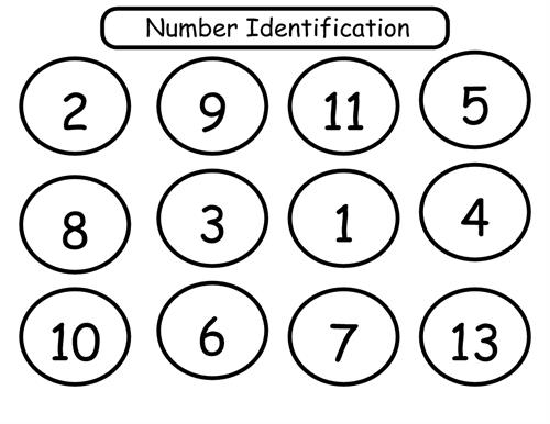 500x386 Number Identification (Numbers 1 13)