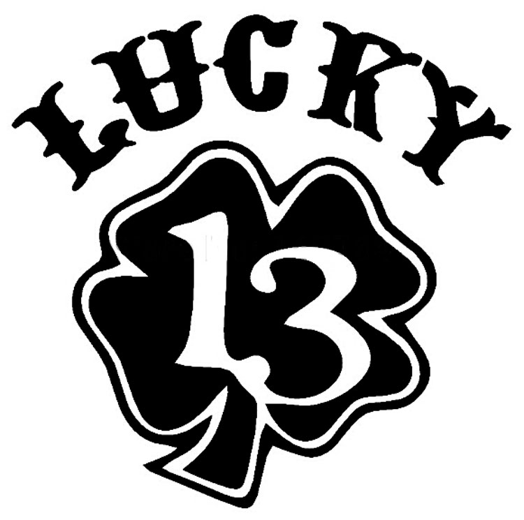 750x745 Car Styling Lucky Number 13 Clover Fun Car Stickers Personalized