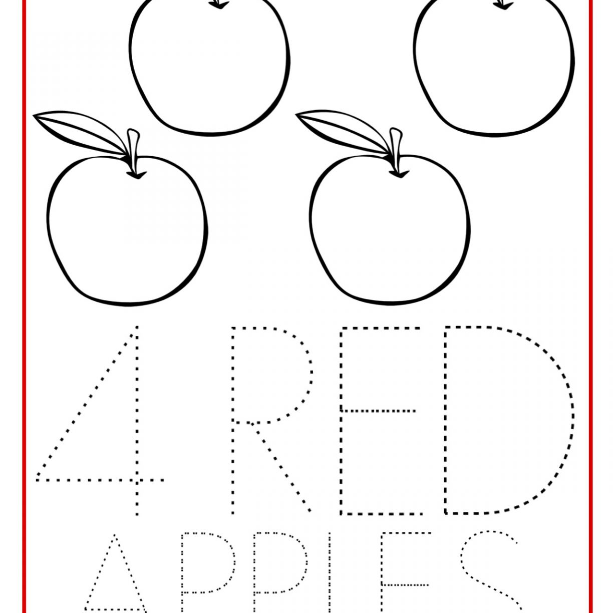 1224x1224 Vector Of Cartoon Number Four Character Coloring Free Pages 4