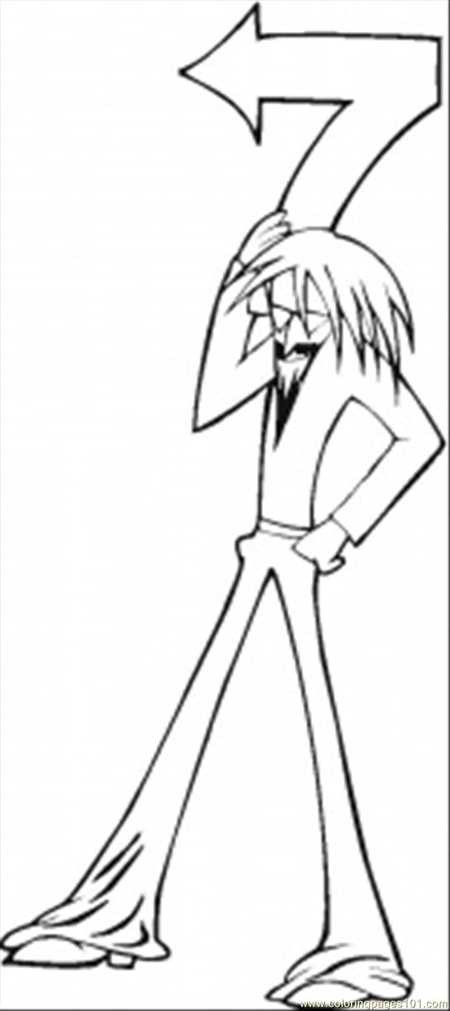 650x1458 Number 7 Coloring Page