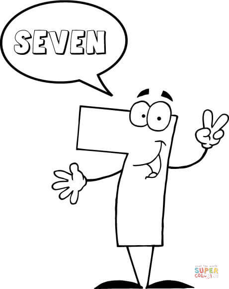 461x580 Number 7 Says Seven Coloring Page Free Printable Coloring Pages