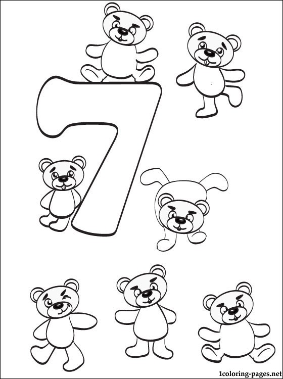 560x750 Number 7 Seven Coloring Page Coloring Pages