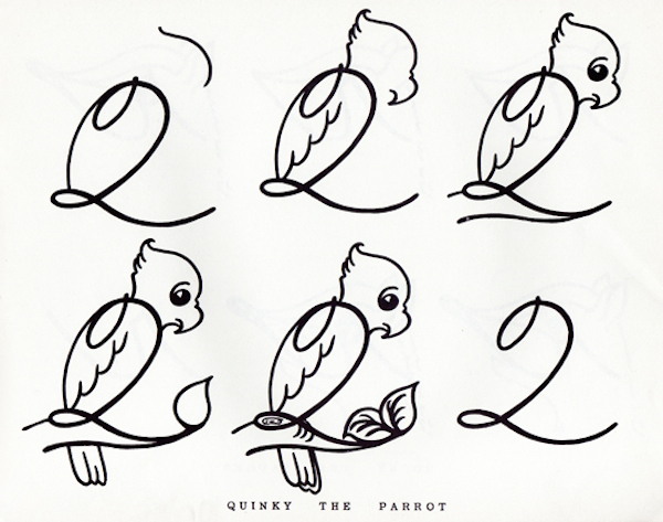 600x473 Vintage Book Shows How To Write The Alphabet With Charming Animal