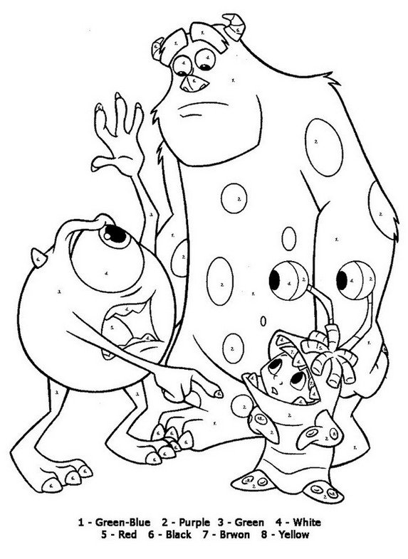 573x786 Coloring Page Color By Number Hd Drawing Board Weekly