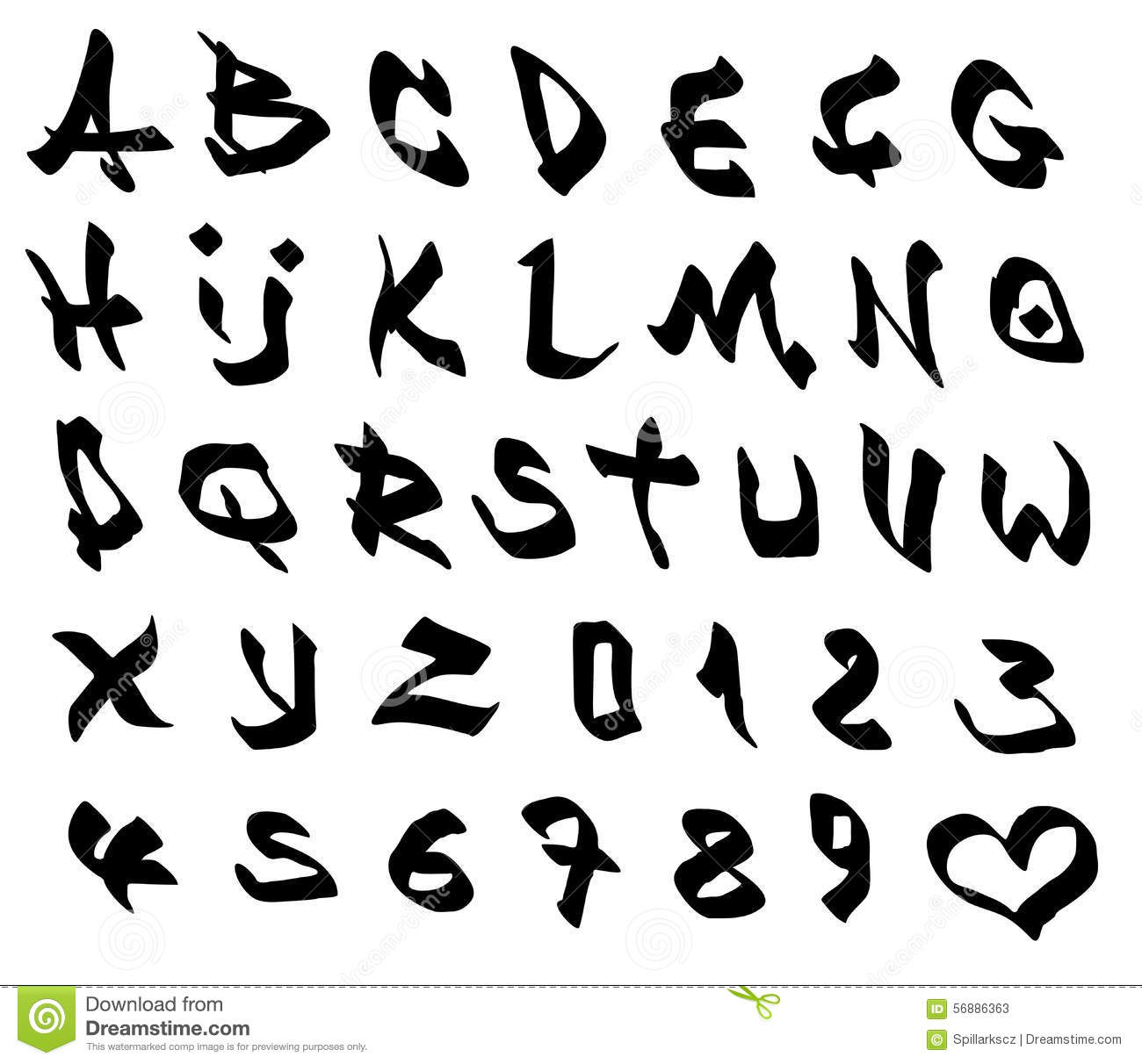 1300x1212 Graffiti Stencil Fonts Graffiti Number Line Stencil Royalty Free