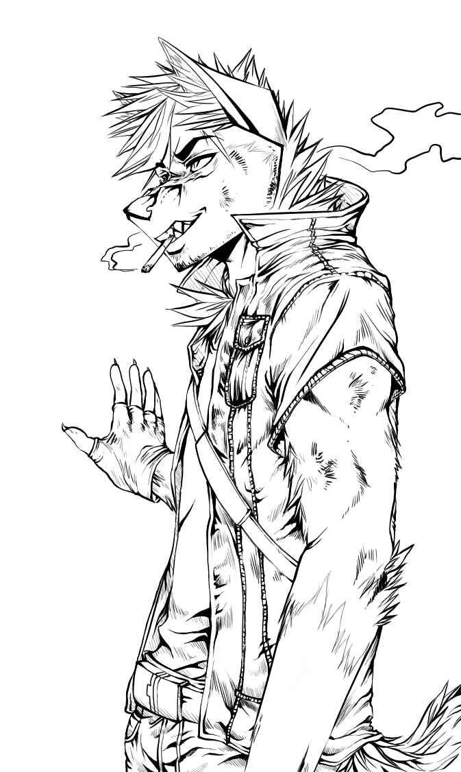 673x1126 Numbere Bounty Hunter Lineart By Linni Fight