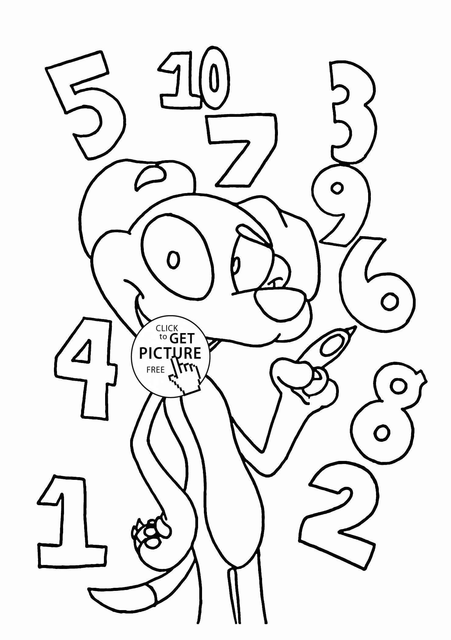 1480x2098 Numbers And Funny Dog Coloring Pages For Kids, Counting Numbers