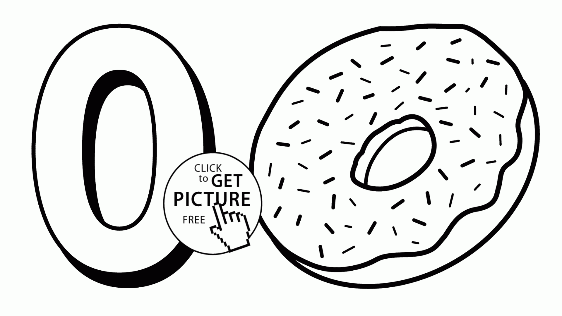 1920x1080 Printable Number 0 Coloring Sheet Learning Pages For Kids Numbers