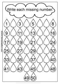 200x277 Missing Numbers 1 50 Three Worksheets Free Printable