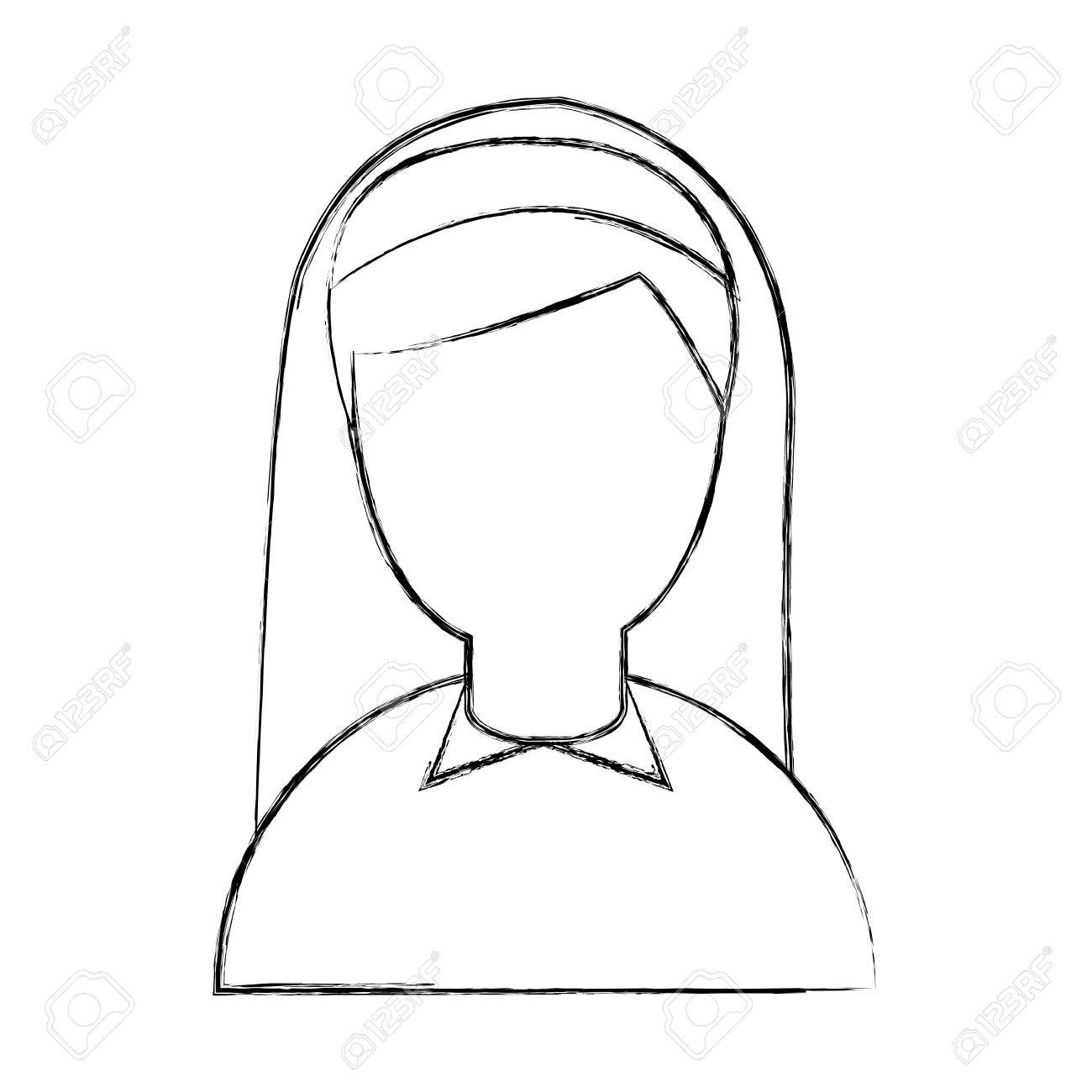 1300x1300 Cute Nun Avatar Character Vector Illustration Design Stock Photo