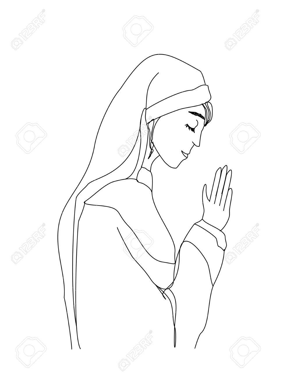 1017x1300 Vector Illustration Of Nun Royalty Free Cliparts, Vectors,