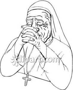 245x300 And White Nun Praying