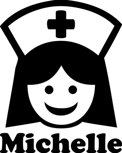 500x627 Nurse With Personalized Name 5 X 6.25