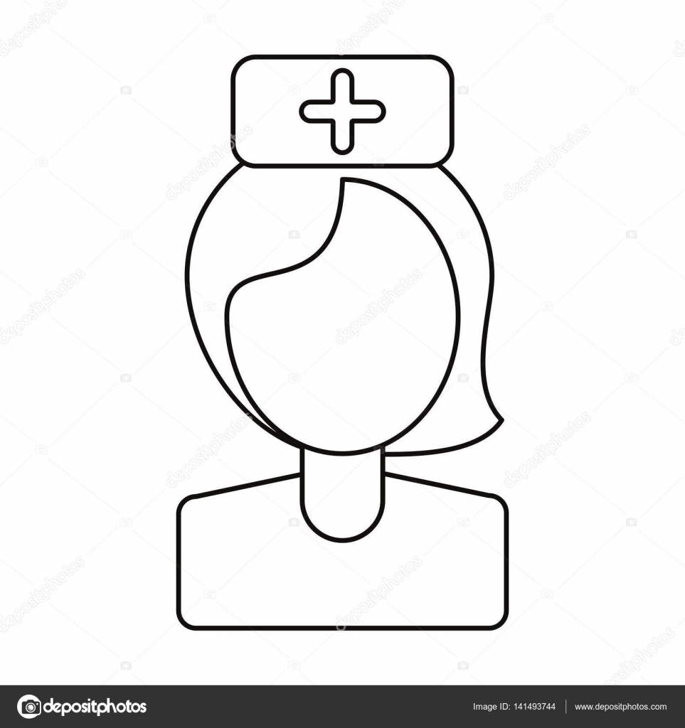 963x1024 Nurse Staff Medical Hospital Thin Line Stock Vector Jemastock