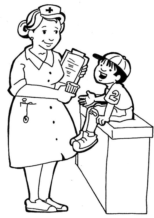 531x750 Coloring Page Nurse