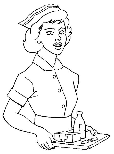 Outline Of Nurses Scrub Shirt Sketch Coloring Page