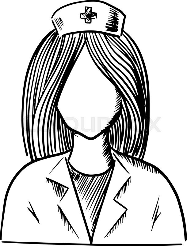 610x800 Doctor Or Nurse Icon In Uniform And Hat Isolated On White