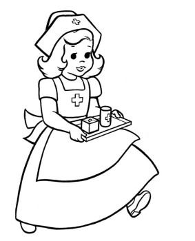 283x350 Nurses Bring Drug Equipment Coloring Pages Kids Coloring Pages