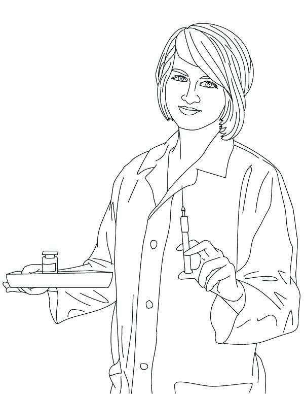 600x776 Nurse Coloring Pages