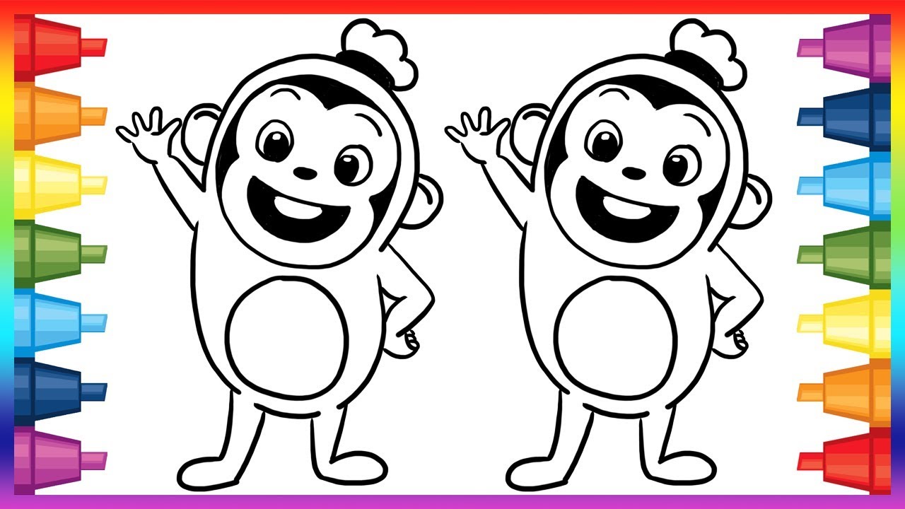 1280x720 Coloring Pages Cocomong Twins For Kids Children Drawing Colored