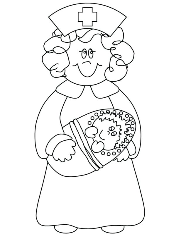 600x800 Nurse Coloring Pages And Little Girl Playing Nurse Coloring Page
