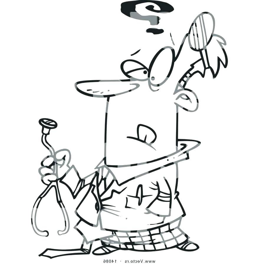 878x895 Nursing Coloring Pages Nurse With Syringe Coloring Page Free