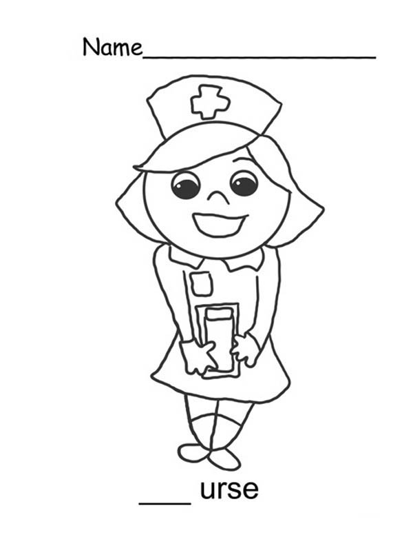 600x776 Big Nursing Coloring Pages Nurse Sweet Smile Page Netart