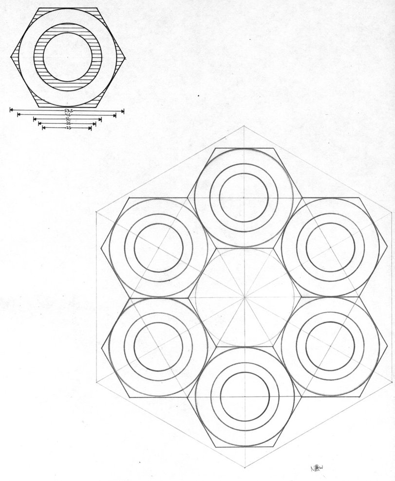 811x986 Technical Drawing Of A Nut By 0bscurusnox