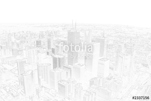 500x334 Pencil Drawing Of A Toronto City Skyline Stock Photo And Royalty