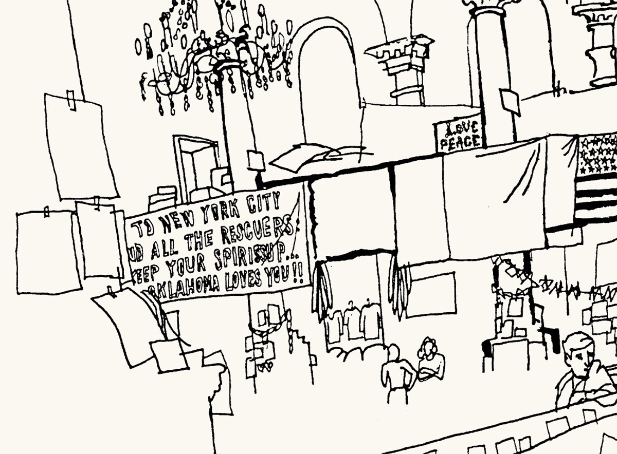 1200x884 Lucinda Rogers Ground Zero Ink Line Drawing September 11 New York