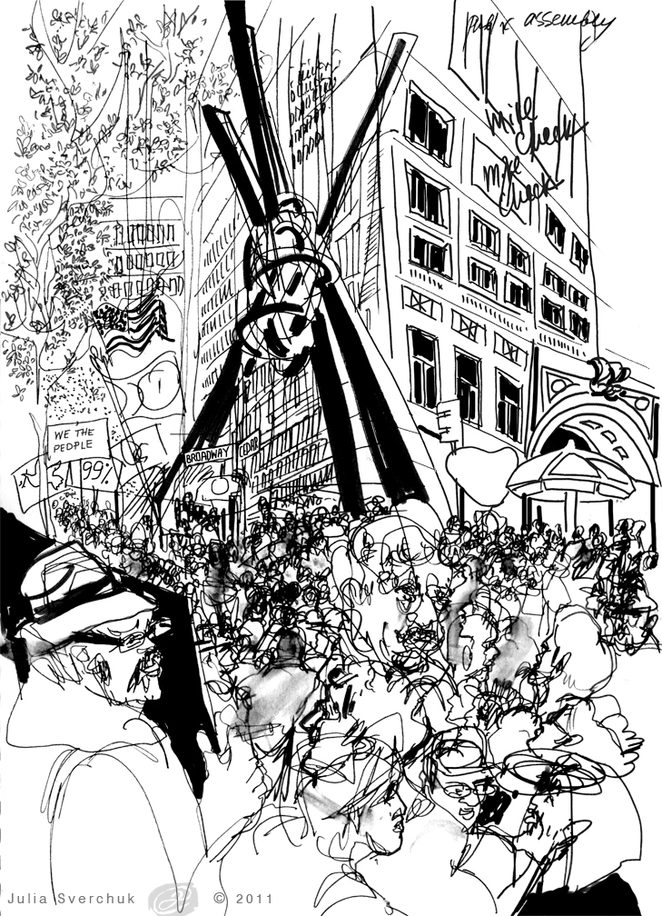 729x1008 Idrawing Occupy Wall Street Nyc Liberty Square Right To Assembly