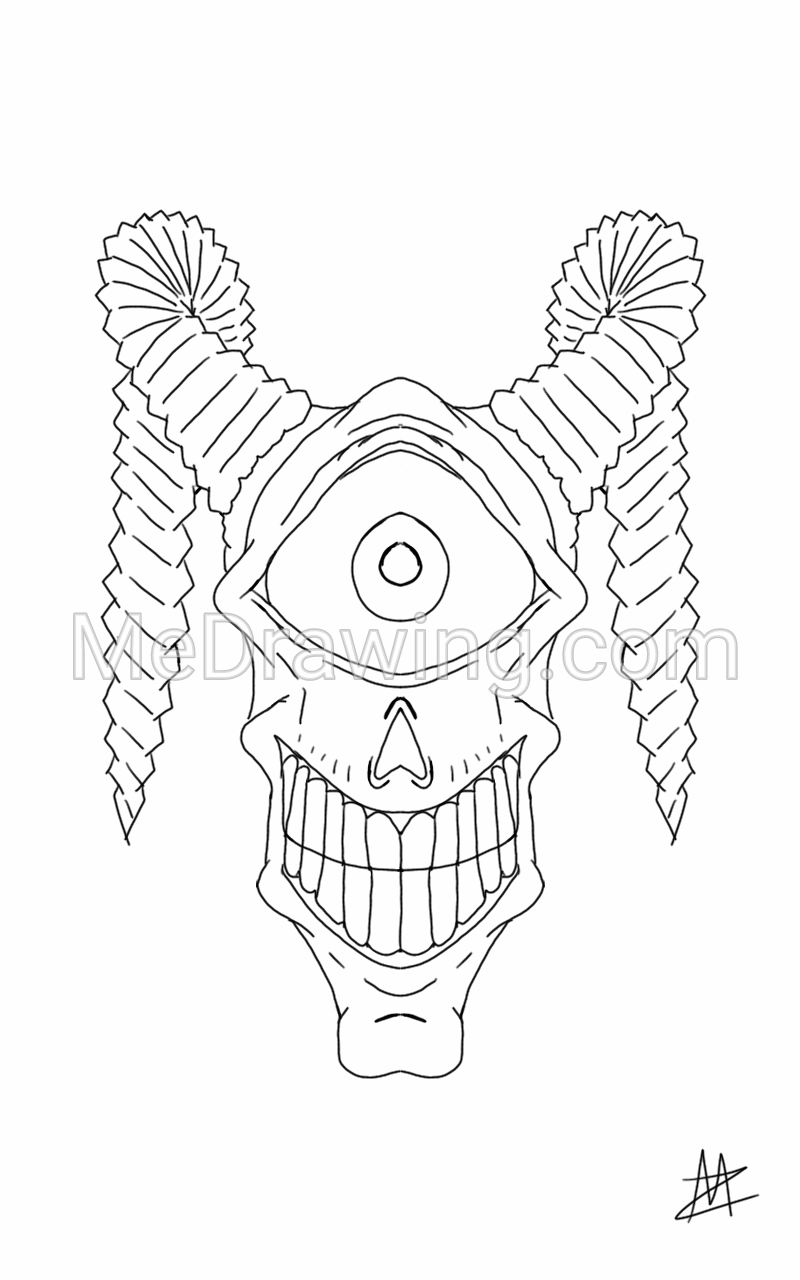 800x1280 Creepy Cyclops Head Ink