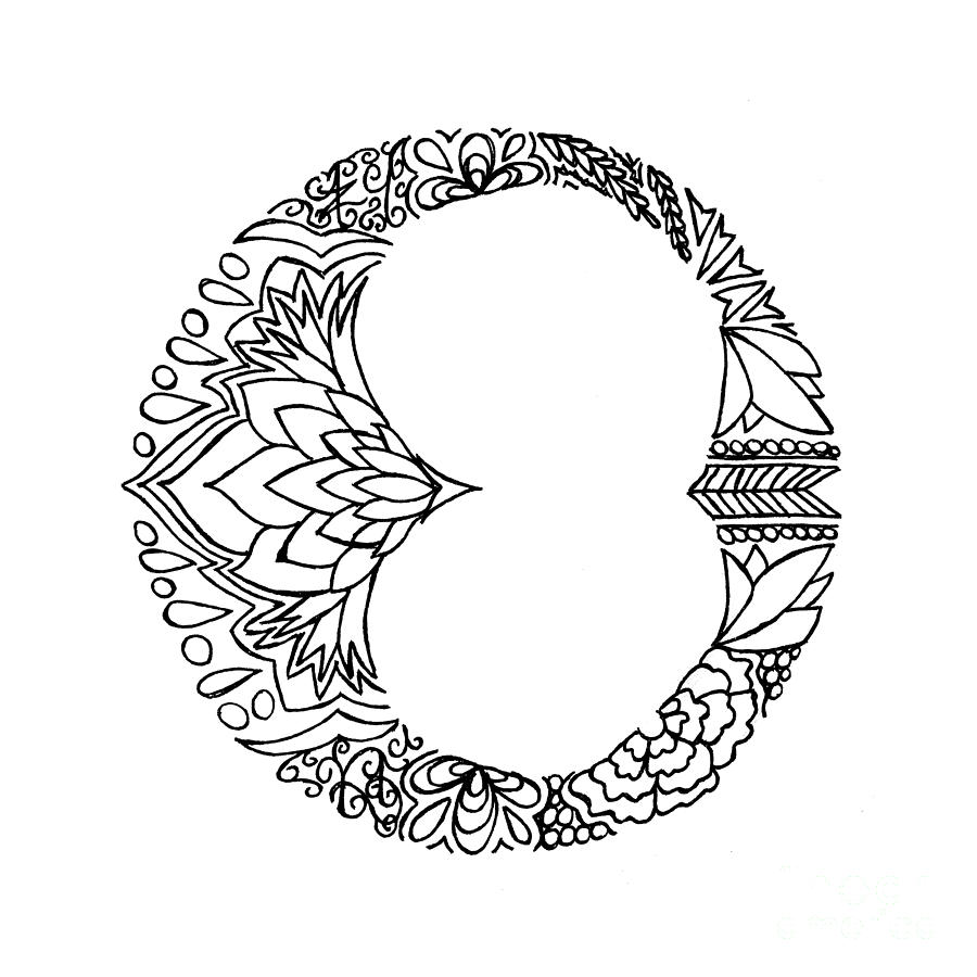 900x900 Patterned Letter O Drawing By Alyssa Zeldenrust