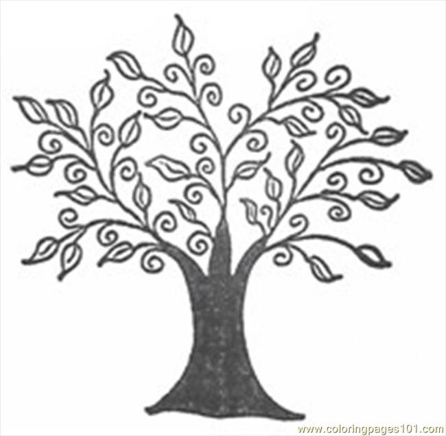 650x636 Neoteric Coloring Page Of Tree Oak Tree Coloring Pages
