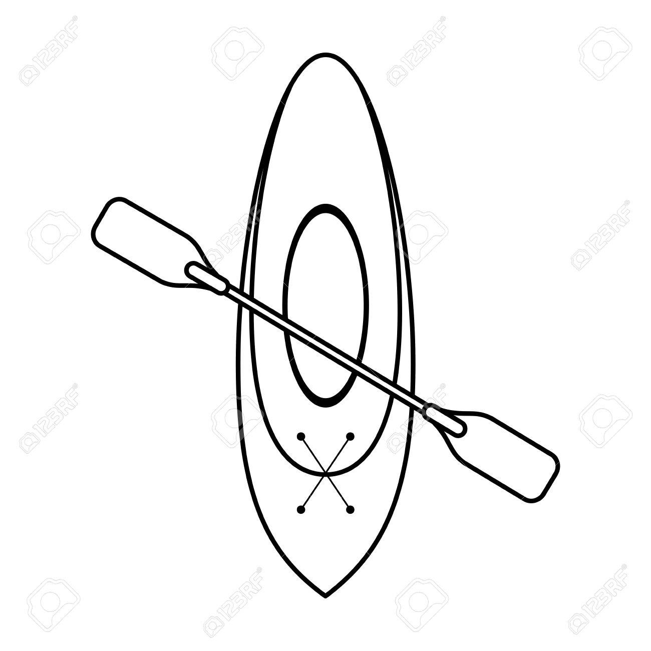 1300x1300 Oar And Row Boat Icon Image Vector Illustration Design Single